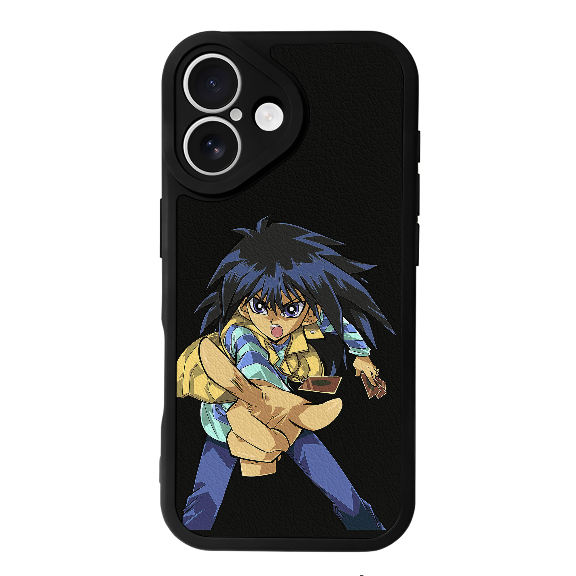 （画像用） 遊☆戯☆王 Yu-Gi-Oh! 【iPhone 16シリーズ対応】シリコンスマホケース（レザー調） 材質：シリコン